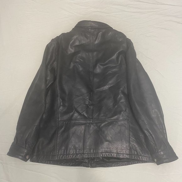 Denver Hayes Black 100% Genuine Leather Jacket Size L Thinsulate Insulated - Picture 9 of 12
